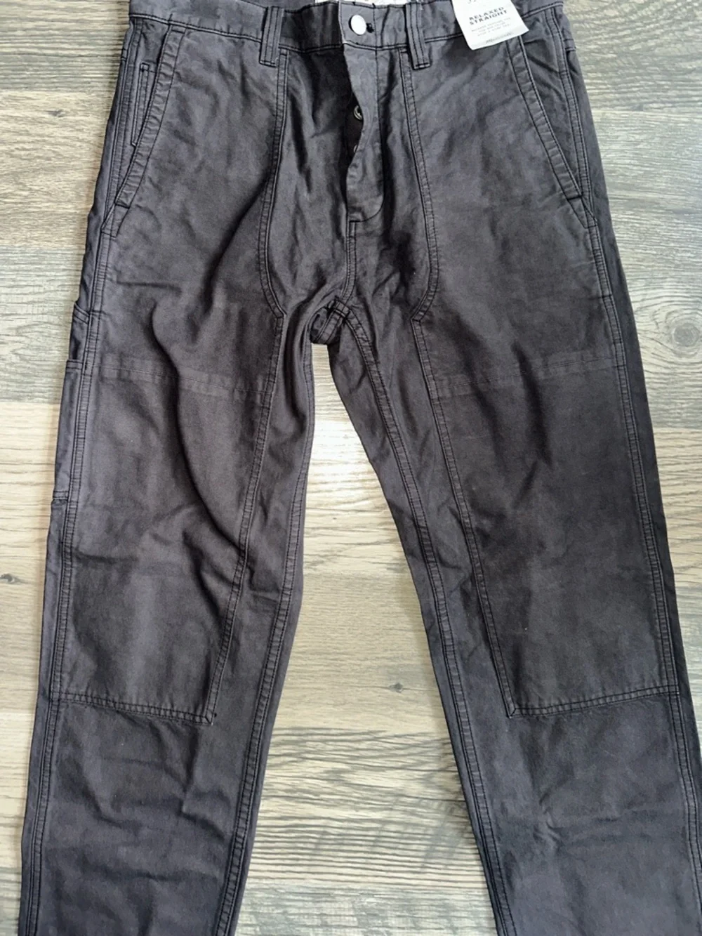 Madewell NWT relaxed straight workwear pant mens in‎ black coal  31x32